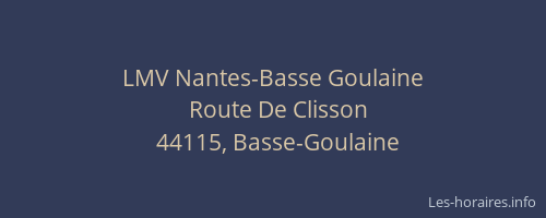 LMV Nantes-Basse Goulaine