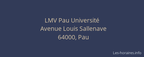 LMV Pau Université