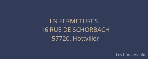 LN FERMETURES