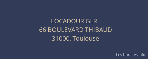 LOCADOUR GLR