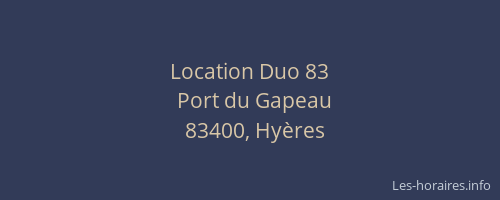 Location Duo 83