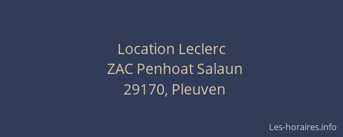 Location Leclerc