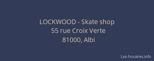 LOCKWOOD - Skate shop
