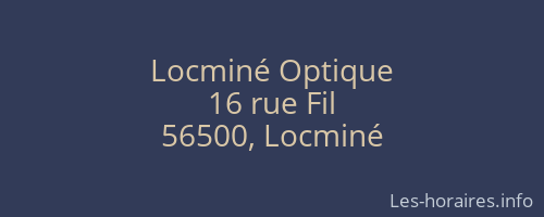 Locminé Optique