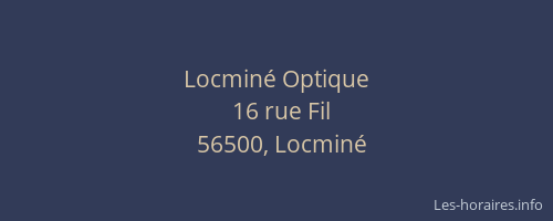 Locmin&eacute; Optique