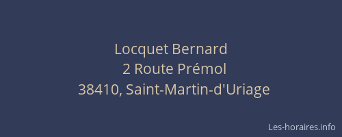 Locquet Bernard