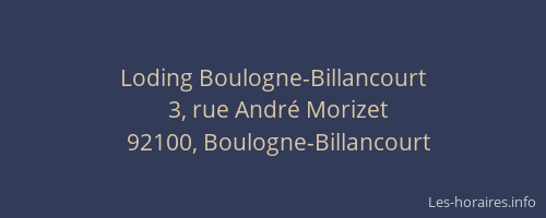 Loding Boulogne-Billancourt