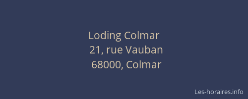 Loding Colmar