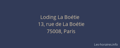 Loding La Boétie