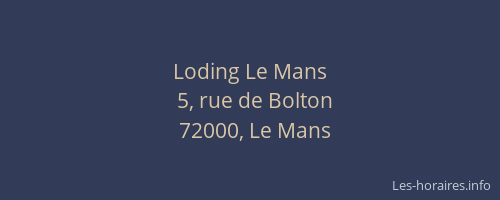 Loding Le Mans
