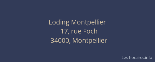 Loding Montpellier