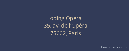 Loding Opéra
