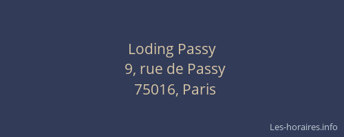 Loding Passy