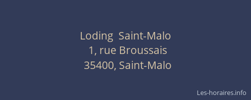 Loding  Saint-Malo