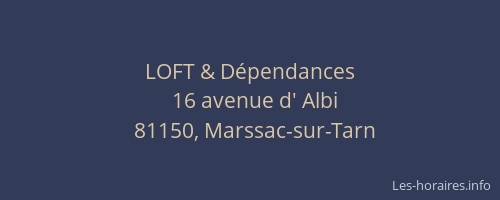 LOFT & D&eacute;pendances