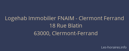 Logehab Immobilier FNAIM - Clermont Ferrand