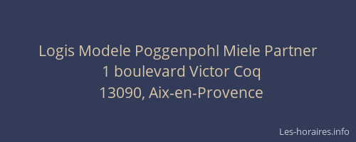 Logis Modele Poggenpohl Miele Partner