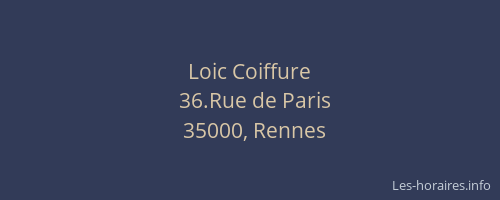 Loic Coiffure