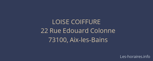 LOISE COIFFURE