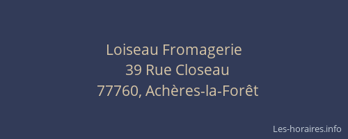 Loiseau Fromagerie
