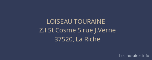 LOISEAU TOURAINE
