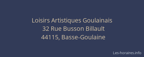 Loisirs Artistiques Goulainais