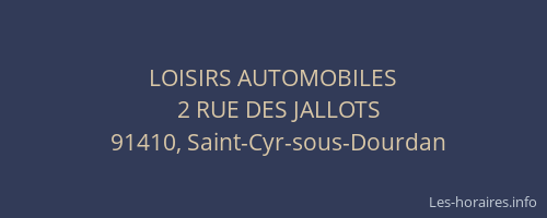LOISIRS AUTOMOBILES