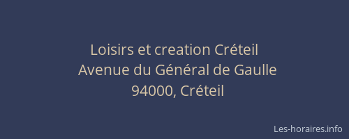 Loisirs et creation Cr&eacute;teil