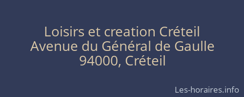 Loisirs et creation Créteil