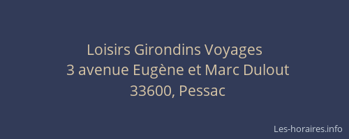 Loisirs Girondins Voyages