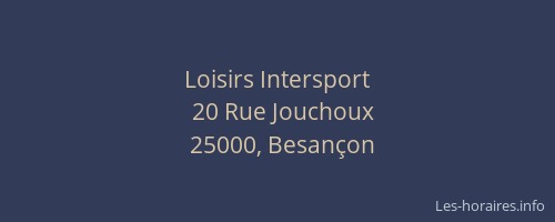 Loisirs Intersport