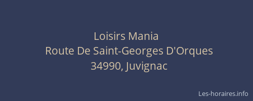 Loisirs Mania
