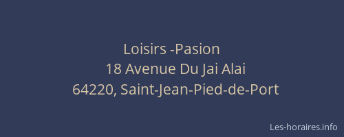 Loisirs -Pasion