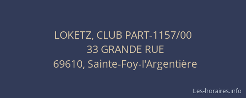 LOKETZ, CLUB PART-1157/00