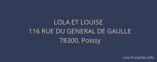 LOLA ET LOUISE