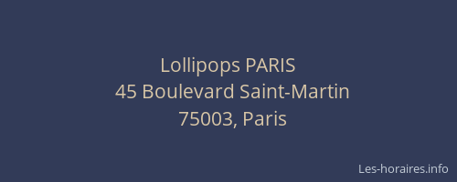 Lollipops PARIS
