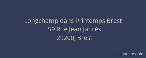 Longchamp dans Printemps Brest