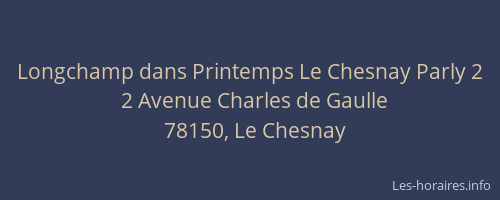 Longchamp dans Printemps Le Chesnay Parly 2