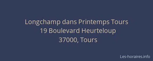 Longchamp dans Printemps Tours