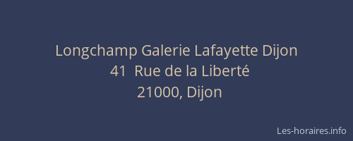 Longchamp Galerie Lafayette Dijon