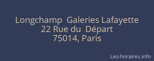 Longchamp  Galeries Lafayette