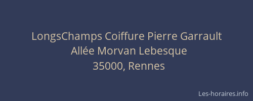 LongsChamps Coiffure Pierre Garrault