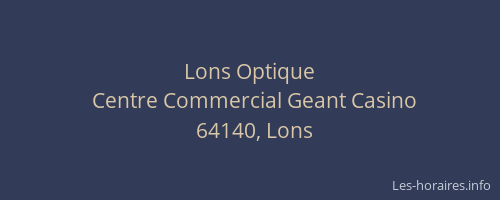 Lons Optique