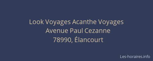 Look Voyages Acanthe Voyages