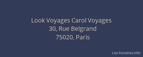 Look Voyages Carol Voyages