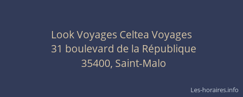 Look Voyages Celtea Voyages