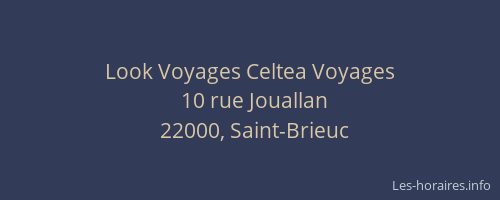 Look Voyages Celtea Voyages