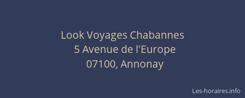 Look Voyages Chabannes