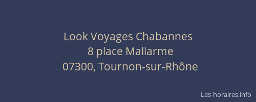 Look Voyages Chabannes