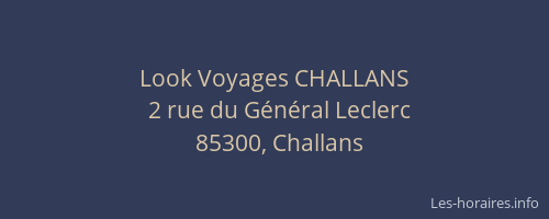 Look Voyages CHALLANS